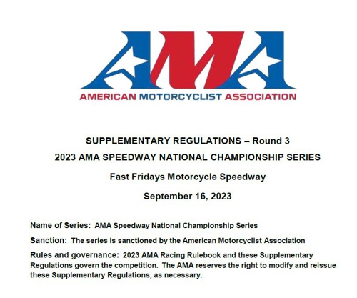 2023 AMA Speedway